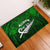 Personalized New Zealand Rubber Doormat Silver Fern and Maori Symbols Papua Shell Green Style LT03 Green - Polynesian Pride