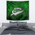 Personalized New Zealand Tapestry Silver Fern and Maori Symbols Papua Shell Green Style LT03 - Polynesian Pride