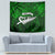 Personalized New Zealand Tapestry Silver Fern and Maori Symbols Papua Shell Green Style LT03 - Polynesian Pride