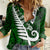 Personalized New Zealand Women Casual Shirt Silver Fern and Maori Symbols Papua Shell Green Style LT03 Female Green - Polynesian Pride