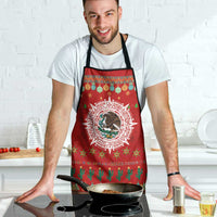 Mexico Merry Christmas Apron Mexican Cultural Emblem Xmas Style - Polynesian Pride