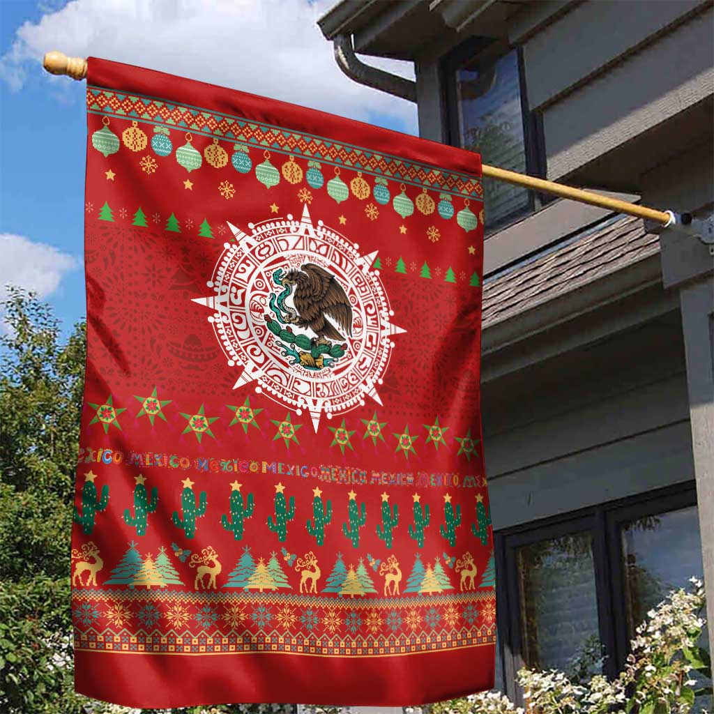 Mexico Merry Christmas Garden Flag Mexican Cultural Emblem Xmas Style - Polynesian Pride