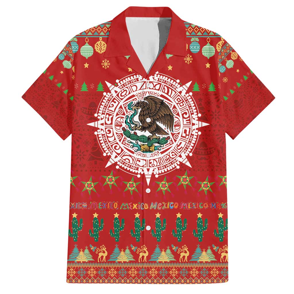 Mexico Merry Christmas Hawaiian Shirt Mexican Cultural Emblem Xmas Style - Polynesian Pride