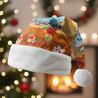 Hawaii Mele Kalikimaka Christmas Santa Hat Funny Santa Claus Surfing on Tropical Plants - Polynesian Pride