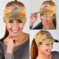 Hawaii Mele Kalikimaka Classic Cap Funny Santa Claus Surfing on Tropical Plants LT03 - Polynesian Pride