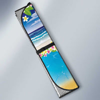 Polynesian Merry Christmas Auto Sun Shade Funny Santa Beach Tropical Plant and Turtle - Polynesian Pride