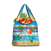 Polynesian Merry Christmas Grocery Bag Funny Santa Beach Tropical Plant and Turtle LT03 1-pack One Size Multicolor - Polynesian Pride