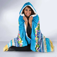 Polynesian Merry Christmas Hooded Blanket Funny Santa Beach Tropical Plant and Turtle LT03 - Polynesian Pride
