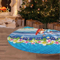 Polynesian Merry Christmas Tree Skirt Funny Santa Beach Tropical Plant and Turtle LT03 - Polynesian Pride