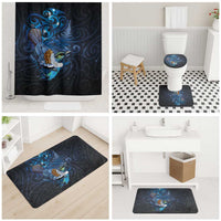 Aotearoa Matariki Bathroom Set Maori Tribal with Silver Fern and Tui Bird Galaxy Style - Polynesian Pride