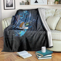 Aotearoa Matariki Blanket Maori Tribal with Silver Fern and Tui Bird Galaxy Style - Polynesian Pride
