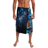 Aotearoa Matariki Lavalava Maori Tribal with Silver Fern and Tui Bird Galaxy Style - Polynesian Pride