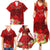 Personalised Hawaii Valentine Day Family Matching Summer Maxi Dress and Hawaiian Shirt Couple Love Heart mix Hibiscus and Polynesian Tattoo LT03 - Polynesian Pride