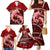 Polynesian Shark Valentine Day Family Matching Mermaid Dress and Hawaiian Shirt Hibiscus and Tribal Tattoo Red Style LT03 - Polynesian Pride