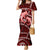 Polynesian Shark Valentine Day Family Matching Mermaid Dress and Hawaiian Shirt Hibiscus and Tribal Tattoo Red Style LT03 Mom's Dress Red - Polynesian Pride