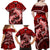 Polynesian Shark Valentine Day Family Matching Off Shoulder Maxi Dress and Hawaiian Shirt Hibiscus and Tribal Tattoo Red Style LT03 - Polynesian Pride