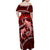 Polynesian Shark Valentine Day Family Matching Off Shoulder Maxi Dress and Hawaiian Shirt Hibiscus and Tribal Tattoo Red Style LT03 - Polynesian Pride