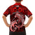 Polynesian Shark Valentine Day Family Matching Off Shoulder Short Dress and Hawaiian Shirt Hibiscus and Tribal Tattoo Red Style LT03 - Polynesian Pride