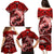 Polynesian Shark Valentine Day Family Matching Puletasi and Hawaiian Shirt Hibiscus and Tribal Tattoo Red Style LT03 - Polynesian Pride