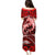 Polynesian Shark Valentine Day Family Matching Puletasi and Hawaiian Shirt Hibiscus and Tribal Tattoo Red Style LT03 - Polynesian Pride