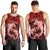 Polynesian Shark Valentine Day Men Tank Top Hibiscus and Tribal Tattoo Red Style LT03 - Polynesian Pride