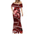 Polynesian Shark Valentine Day Mermaid Dress Hibiscus and Tribal Tattoo Red Style LT03 - Polynesian Pride