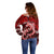 Polynesian Shark Valentine Day Off Shoulder Sweater Hibiscus and Tribal Tattoo Red Style LT03 - Polynesian Pride