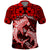 Polynesian Shark Valentine Day Polo Shirt Hibiscus and Tribal Tattoo Red Style LT03 Red - Polynesian Pride