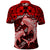 Polynesian Shark Valentine Day Polo Shirt Hibiscus and Tribal Tattoo Red Style LT03 - Polynesian Pride