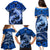 Polynesian Shark Valentine Day Family Matching Puletasi and Hawaiian Shirt Hibiscus and Tribal Tattoo Blue Style LT03 - Polynesian Pride