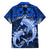 Polynesian Shark Valentine Day Family Matching Puletasi and Hawaiian Shirt Hibiscus and Tribal Tattoo Blue Style LT03 - Polynesian Pride