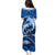 Polynesian Shark Valentine Day Family Matching Puletasi and Hawaiian Shirt Hibiscus and Tribal Tattoo Blue Style LT03 - Polynesian Pride