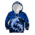 Polynesian Shark Valentine Day Kid Hoodie Hibiscus and Tribal Tattoo Blue Style LT03 Hoodie Blue - Polynesian Pride