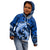 Polynesian Shark Valentine Day Kid Hoodie Hibiscus and Tribal Tattoo Blue Style LT03 - Polynesian Pride