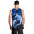 Polynesian Shark Valentine Day Men Tank Top Hibiscus and Tribal Tattoo Blue Style LT03 - Polynesian Pride