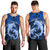 Polynesian Shark Valentine Day Men Tank Top Hibiscus and Tribal Tattoo Blue Style LT03 - Polynesian Pride