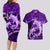 Polynesian Shark Valentine Day Couples Matching Long Sleeve Bodycon Dress and Hawaiian Shirt Hibiscus and Tribal Tattoo Purple Style LT03 - Polynesian Pride