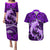 Polynesian Shark Valentine Day Couples Matching Puletasi and Hawaiian Shirt Hibiscus and Tribal Tattoo Purple Style LT03 Purple - Polynesian Pride