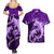 Polynesian Shark Valentine Day Couples Matching Summer Maxi Dress and Hawaiian Shirt Hibiscus and Tribal Tattoo Purple Style LT03 - Polynesian Pride