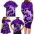 Polynesian Shark Valentine Day Family Matching Long Sleeve Bodycon Dress and Hawaiian Shirt Hibiscus and Tribal Tattoo Purple Style LT03 - Polynesian Pride