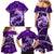 Polynesian Shark Valentine Day Family Matching Mermaid Dress and Hawaiian Shirt Hibiscus and Tribal Tattoo Purple Style LT03 - Polynesian Pride