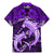 Polynesian Shark Valentine Day Family Matching Mermaid Dress and Hawaiian Shirt Hibiscus and Tribal Tattoo Purple Style LT03 - Polynesian Pride