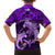 Polynesian Shark Valentine Day Family Matching Off Shoulder Long Sleeve Dress and Hawaiian Shirt Hibiscus and Tribal Tattoo Purple Style LT03 - Polynesian Pride