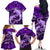 Polynesian Shark Valentine Day Family Matching Off Shoulder Long Sleeve Dress and Hawaiian Shirt Hibiscus and Tribal Tattoo Purple Style LT03 - Polynesian Pride