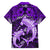 Polynesian Shark Valentine Day Family Matching Off Shoulder Long Sleeve Dress and Hawaiian Shirt Hibiscus and Tribal Tattoo Purple Style LT03 - Polynesian Pride