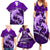 Polynesian Shark Valentine Day Family Matching Summer Maxi Dress and Hawaiian Shirt Hibiscus and Tribal Tattoo Purple Style LT03 - Polynesian Pride