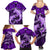 Polynesian Shark Valentine Day Family Matching Summer Maxi Dress and Hawaiian Shirt Hibiscus and Tribal Tattoo Purple Style LT03 - Polynesian Pride