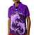 Polynesian Shark Valentine Day Kid Polo Shirt Hibiscus and Tribal Tattoo Purple Style LT03 Kid Purple - Polynesian Pride