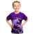 Polynesian Shark Valentine Day Kid T Shirt Hibiscus and Tribal Tattoo Purple Style LT03 Purple - Polynesian Pride