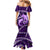 Polynesian Shark Valentine Day Mermaid Dress Hibiscus and Tribal Tattoo Purple Style LT03 - Polynesian Pride